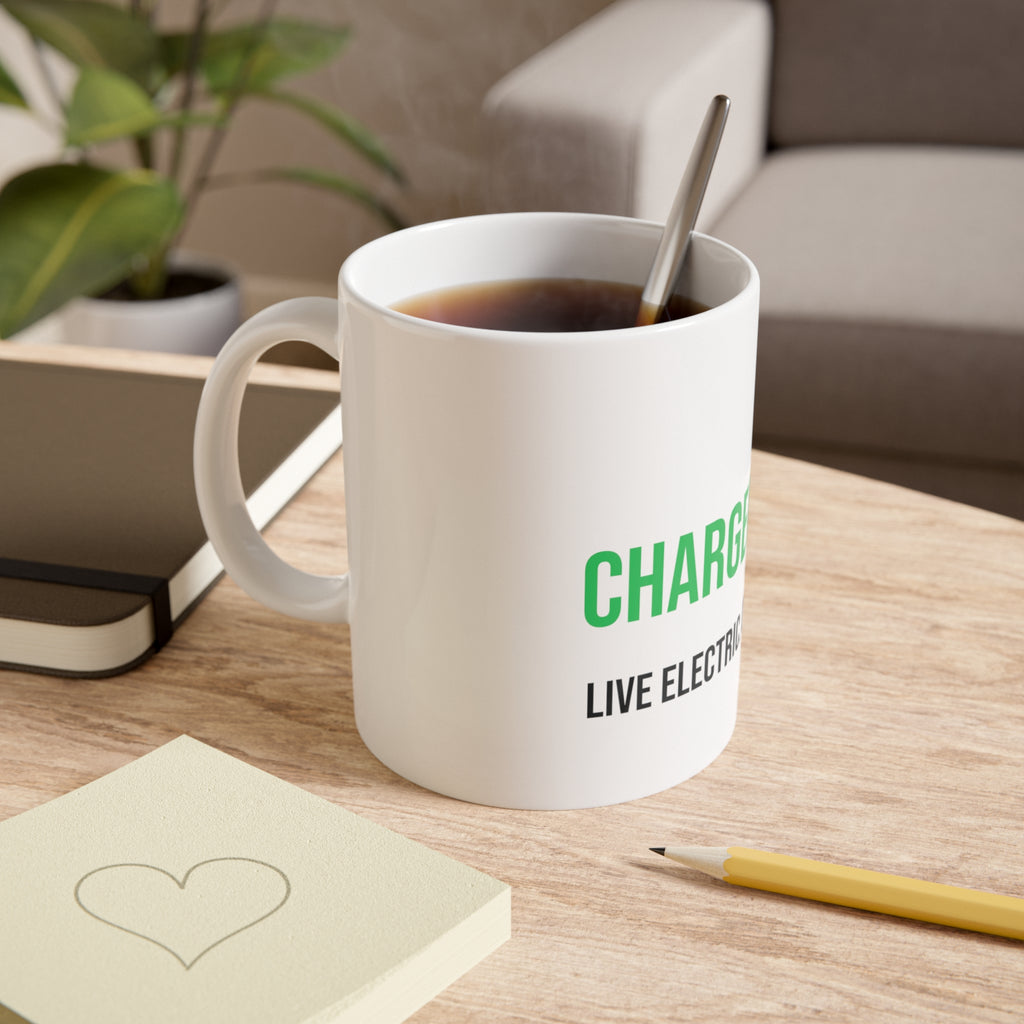 Charged Life Ceramic Mug | Electric Vehicle Lifestyle Coffee Mug
