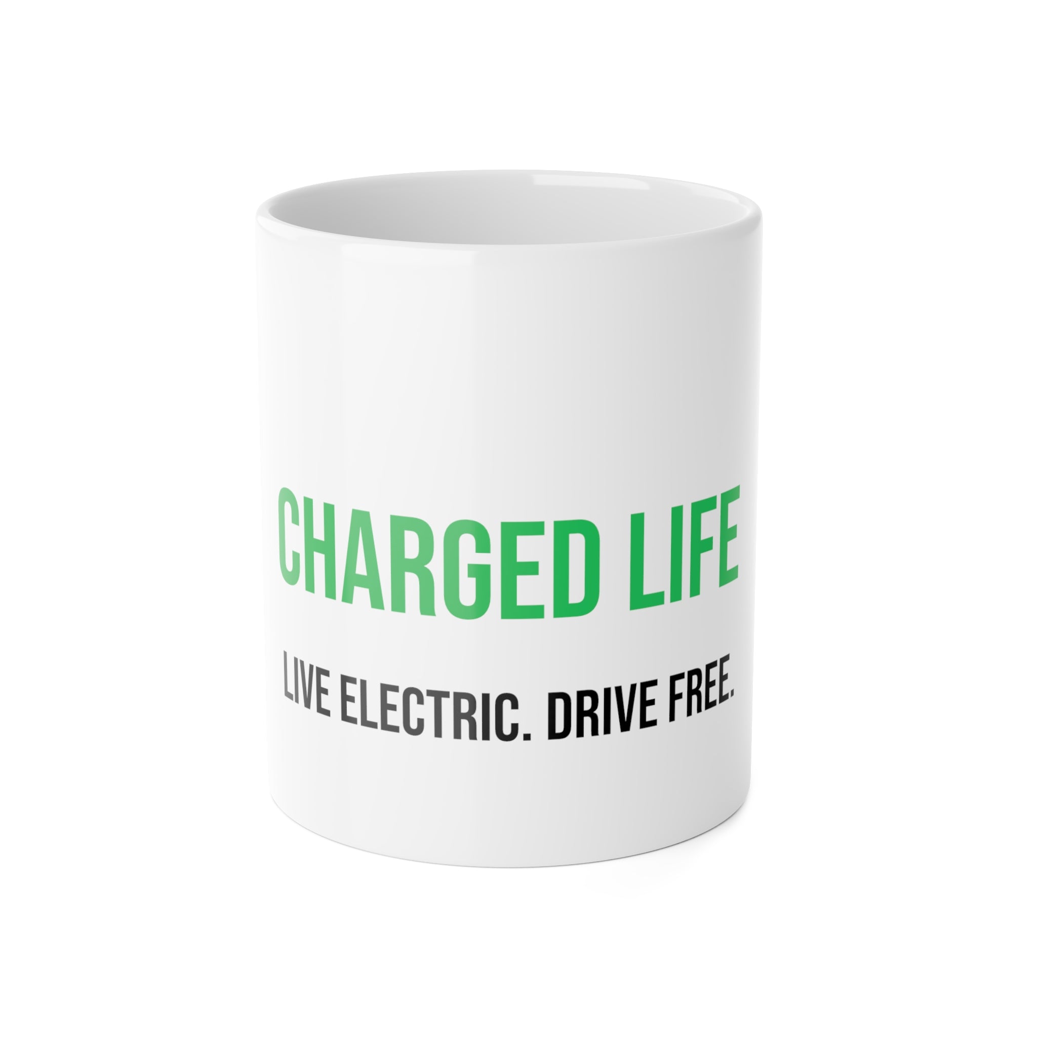Charged Life Ceramic Mug | Electric Vehicle Lifestyle Coffee Mug