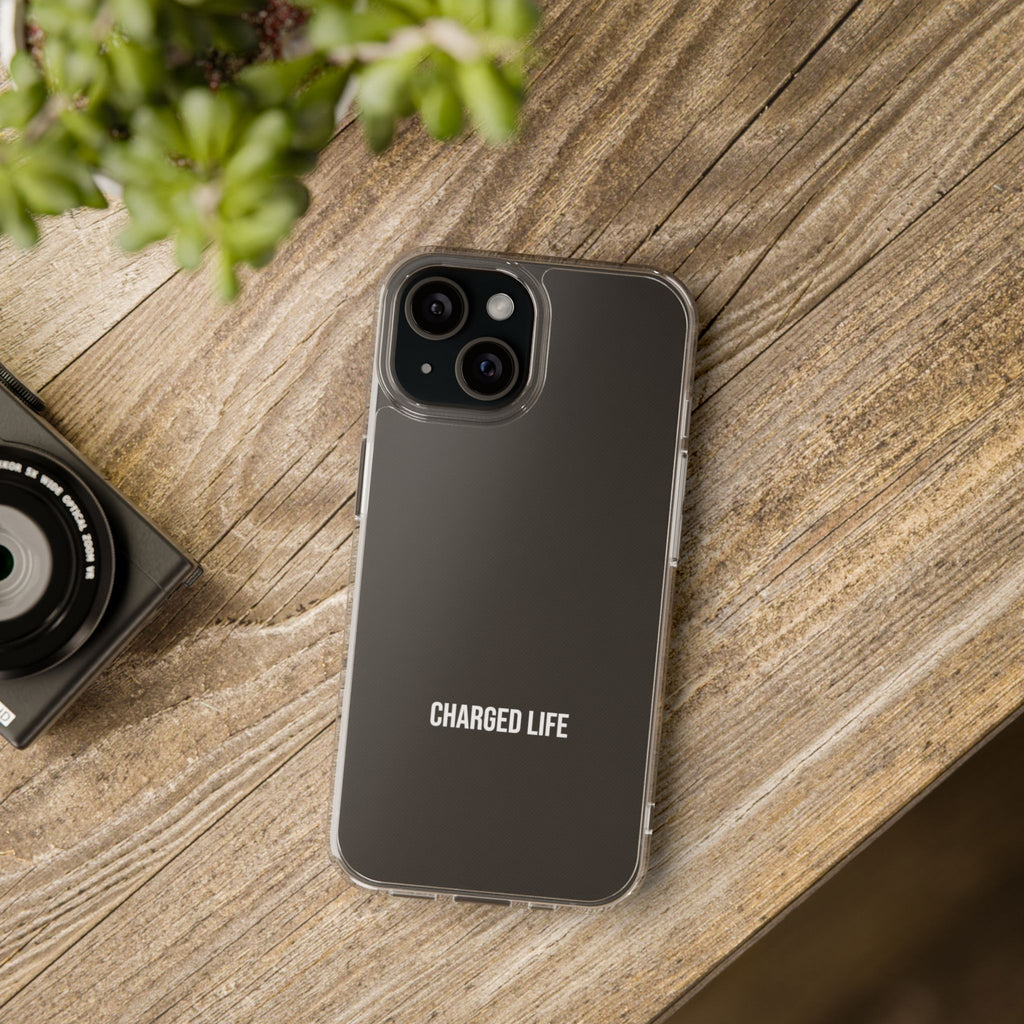 Charged Life Clear Phone Case | Electric Vehicle  Lifestyle iPhone Case