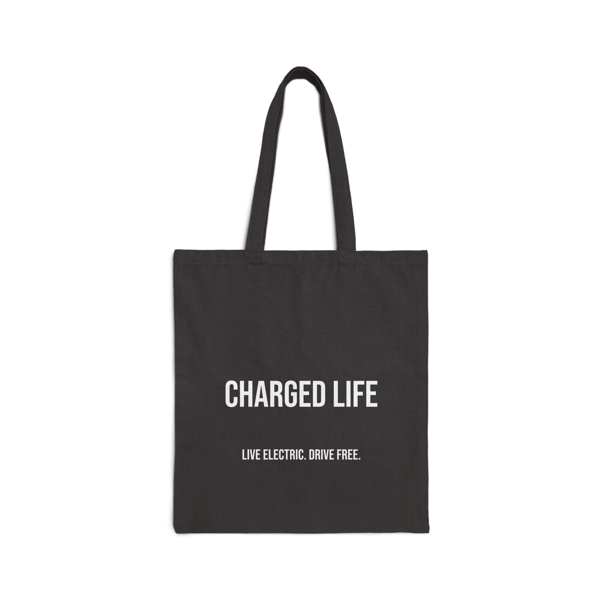 Charged Life Canvas Tote Bag | Electric  Vehicle Lifestyle Tote