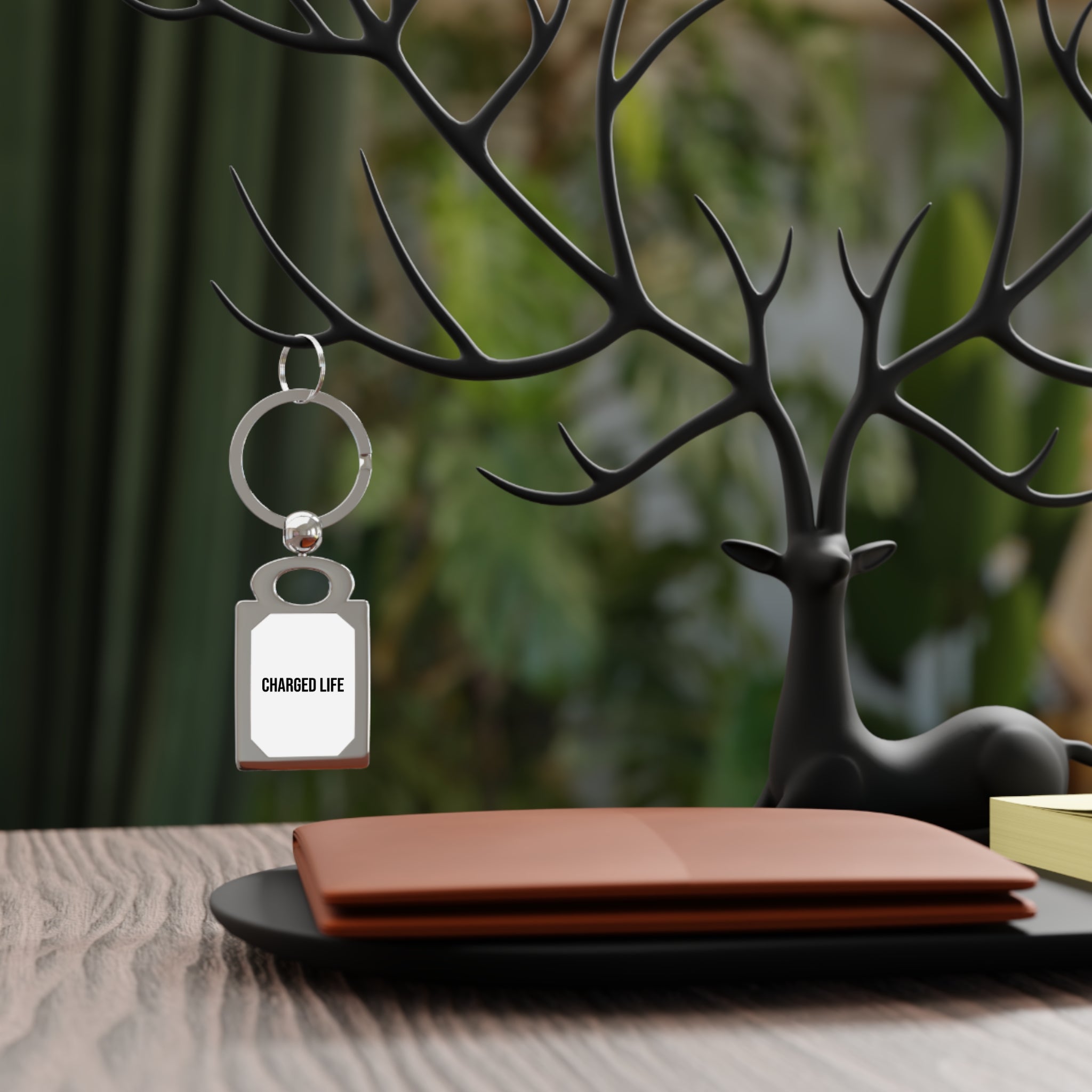 Charged Life Metal Keychain | Electric Vehicle  Lifestyle Keyring