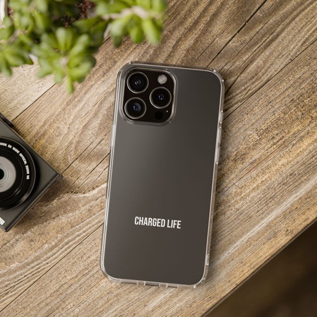 Charged Life Clear Phone Case | Electric Vehicle  Lifestyle iPhone Case