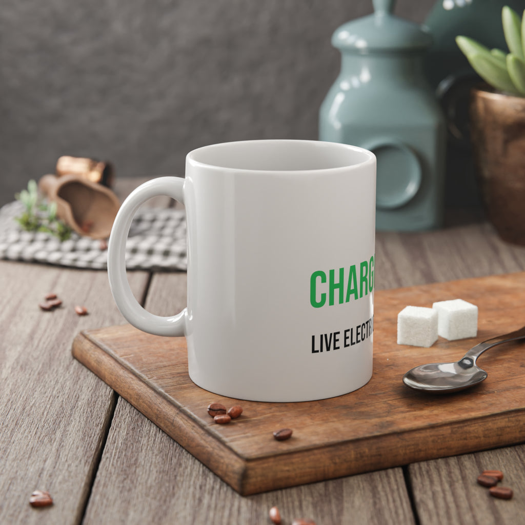 Charged Life Ceramic Mug | Electric Vehicle Lifestyle Coffee Mug