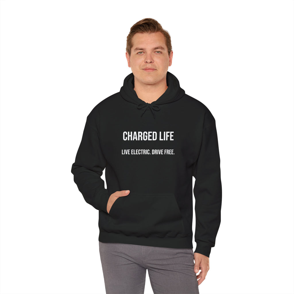 Charged Life Pullover Hoodie | Electric Vehicle  Lifestyle Sweatshirt
