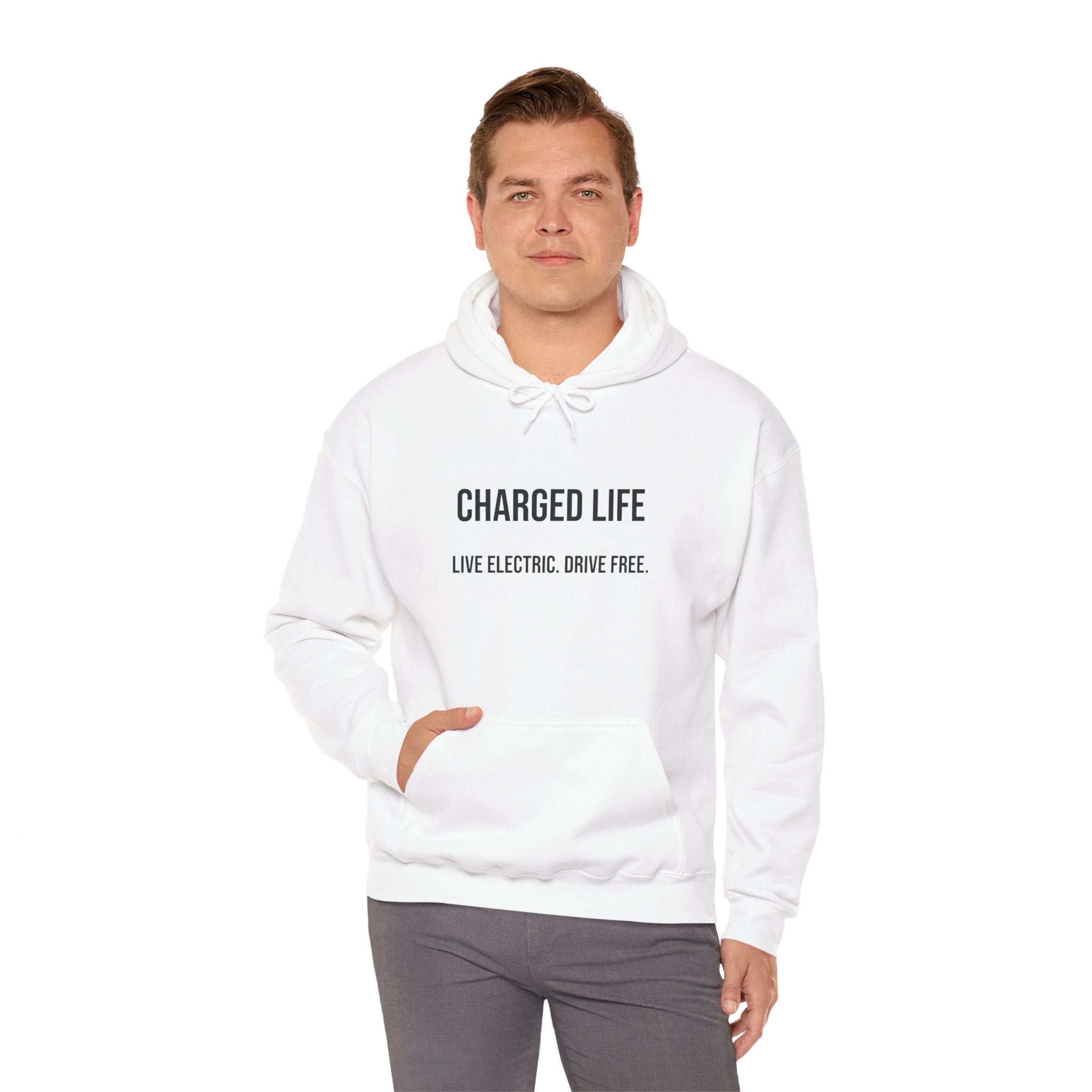Charged Life Pullover Hoodie | Electric Vehicle  Lifestyle Sweatshirt
